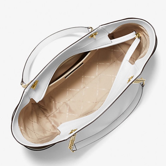 Michael Kors Jet Set Lg Saffiano Leather Chain Shoulder Tote MK
Optic White 
NWT - Picture 2 of 16